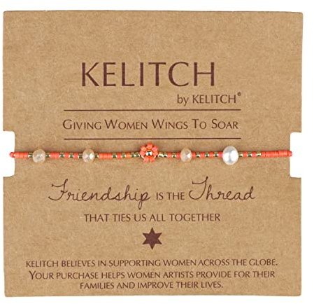 KELITCH Miyuki Perlen Fußkettchen geflochtene Blume Fußkettchen Freundschaft einstellbar Sonnenblume Fußkettchen für Frauen