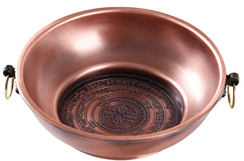 Cabilock Cuenco de Cobre para Ofrendas de Humo Rituales de Plato de Quemador de Incienso para Templo Plato de Adoración Budista