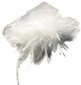 Federbrosche für Damen,Flauschige Straußenfeder Brosche Haarclip Braut Hochzeit Kopfschmuck Brosche Pin Haar Accessoire Fascinator Kopfbedeckung für Mädchen Frauen Geburtstag Hochzeit Party Strand