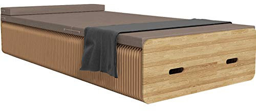 Klappbares Orgelbett, tragbares Klappbett aus Papier mit hoher Tragfähigkeit, geeignet für Wohnzimmer und Schlafzimmer, 70 cm