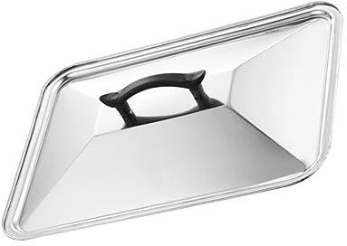 OUNONA Tapa De Olla De Acero Inoxidable 45x35 Cm Protector Antisalpicaduras Herramienta De Cocina Para Hogar y Restaurante Cubierta Retentora De Vapor