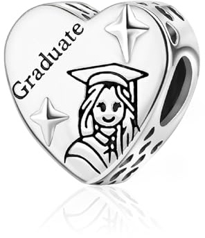NUNUYAYA Damen Charm Anhänger für Armband 925 Sterling Silber Graduation girl Charms Beads passend für Armband Halskette,Charm Anhänger für Europäischen Armbänder für Frauen