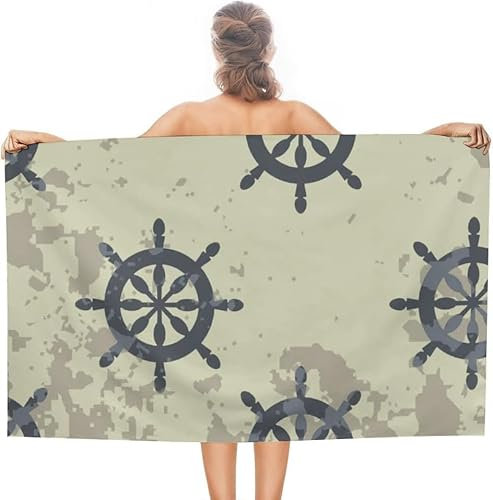 okoikfc 3D Strandtuch 90x180 cm Ruder Badetuch Groß Ruder Microfaser Handtücher Weich Schnell Trocknen Strandhandtuch Herren Frauen Badetücher, Strandtücher Strandlaken Handtuch A1600