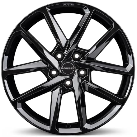 4x Borbet Felgen N 6.5x17 ET40 5x114.3 black glossy kompatibel mit Nissan Leaf Pulsar Qashqai Qashqai +2 Townstar X-Trail