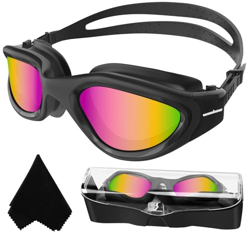 Winline Simglasögon med polariserade glas, anti-dimma, anti-UV, vattentät, skarp syn, enkel justering, mjuk brygga, för män, kvinnor, vuxna tonåringar