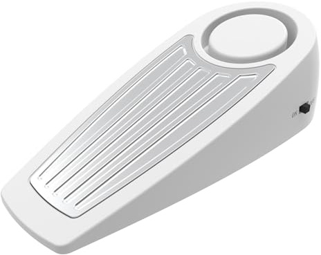 Lancoon Door Stop Alarm 130dB for House Bedroom Hotel Portable Responsive Floor Wedge Easy Operation Loud Clear Simple Installation for Home Security Personal Security