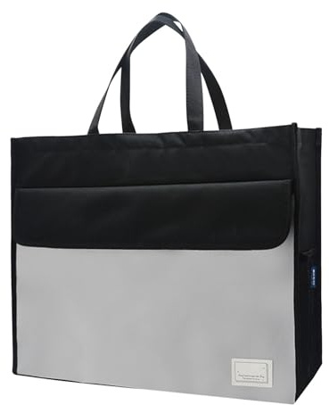 Xijobido Bolsa para almacenamiento de archivos,Bolsa para documentos, Bolsa de almacenamiento de documentos A3, Organizador de almacenamiento de archivadores de gran capacidad para cuadernos,