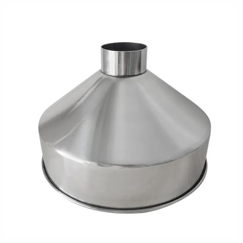 DYETEE Imbuto di Grandi Dimensioni, Imbuto for Macchinari di Raffinazione Industriale for Cereali di Grandi Dimensioni A Diametro Largo in Acciaio Inossidabile 304 24/28 CM(28x19.2cmx8)