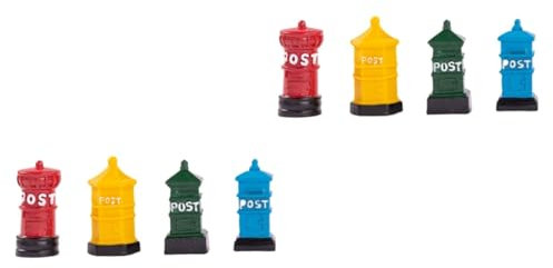 Gadpiparty 2 Set Cassetta Della Posta Della Casa Delle Bambole Di Cassetta Postale Piccole Decorazioni Per La Casa Accessori Per La Casa Delle Bambole Mini Roba Resina 4 Pezzi * 2