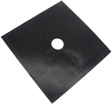 Protecteur de Plaque de Cuisson à Gaz 5 Pièces Ptfe Résine Noir | Feuilles de Protection pour Plaques de Cuisson à Gaz, Réutilisables, Cuisine, pour Brûleurs de Gaz