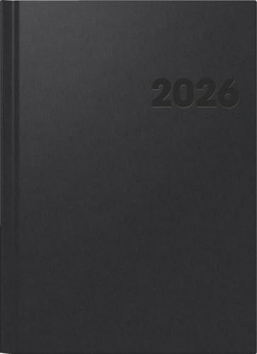 BRUNNEN Buchkalender Mod. 781 2026 | A4, Kunststoff, schwarz