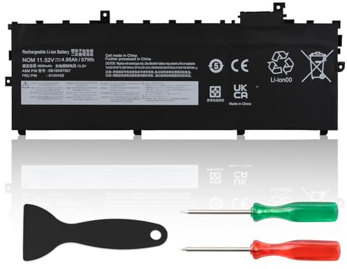 01AV430 SB10K97587 Battery Replacement for Lenovo ThinkPad X1 Carbon 5th Gen 2017 6th Gen 2018 Series 01AV431 SB10K97588 01AV494 SB10K97586 01AV429 SB10K97586 11.52V 57Wh