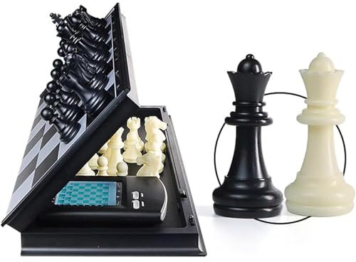 MiBoce Carte D'échecs D'ordinateur, Ensemble D'échecs Électroniques Touch, Stockage Pliable 2 en 1, Paramètres Horizontaux À Plusieurs Niveaux, Aucun Réseau Requis, pour Les Enfants, La Famille