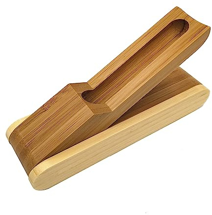 Itkcozcg Federmäppchen aus Holz, Einzelstift, Pinselbox mit Deckel, Stiftebox, Schreibtisch-Schreibwaren