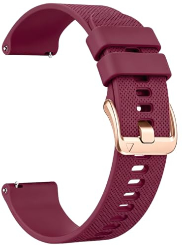 Aurrain 18mm mjukt silikon klockarmband för Garmin Vivoactive 4S/3S/Venu3s/Venu2s/Huawei WatchGT5/WatchGT4/Forerunner255s/Active S/Fossil Ladies Gen 6/5E/3/4/HR Gen4,Silikon sportarmband för klocka.
