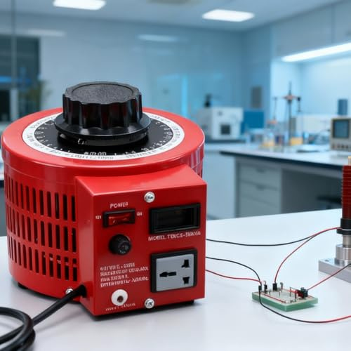 1000VA Variable Voltage Transformer, 0-300V Adjustable AC Power Supply, 220V to 110V Step Down Converter, for CNC Machines, Industrial Testing, Motor Control, w/Voltage Display