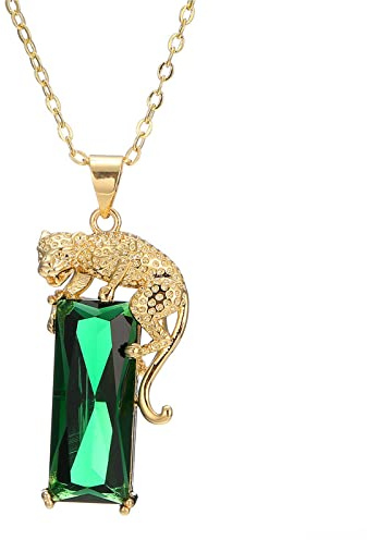 18K guldpläterad 925 silverhalsband Emerald ädelstenshänge etnisk stil smycken för kvinnor bröllopsfest prydnader