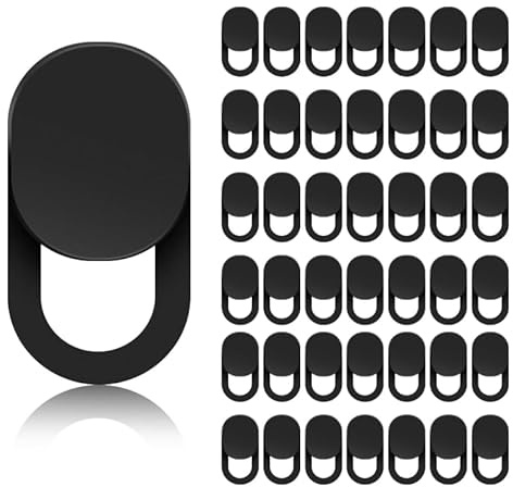 100 cover per webcam, colore nero, 18 x 9 x 0,8 mm, per fotocamera, cellulare, webcam, computer e tablet