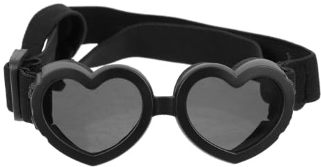 JEWEDECO Gafas de Sol para Perros Negras Diseño Genial, Accesorio de Ropa Resistente al Viento para Exteriores, Material Pc, Estilo Moderno y Funcional
