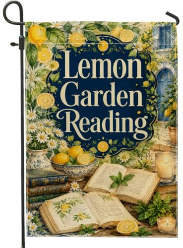 Bandiera da giardino con limoni, da giardino, rustica, con crisantemi, colore giallo, doppia faccia, decorativa, per esterni, prato, portico, patio, ingresso, 30,5 x 45,7 cm