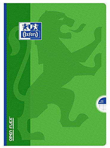 Oxford Schulheft, Broché Openflex 5 A4 21 x 29,7 cm 192 Seiten 90 g kariert Polypropylen zufällige Farbauswahl