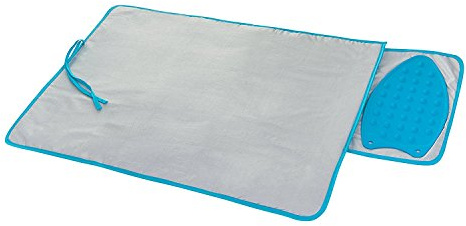 FiNeWaY Travel Iron Express Mat With Built In Silicone Iron Rest Pad Home - Special Heat Resistant Surface -Thick Foam Padding – Iron Your Clothes Anywhere – Foldable Travel Size - Size: 82cm X 48cm