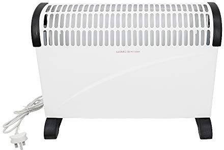 NRG Free Standing Electric Convector Heater with Thermostat 2KW | 3 Power Setting for Home Office