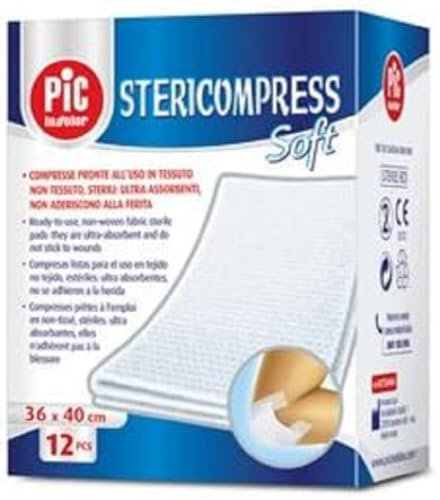 Pic Stericompress Soft Compresse Di Garza TNT 18 x 40 cm 12 Pezzi