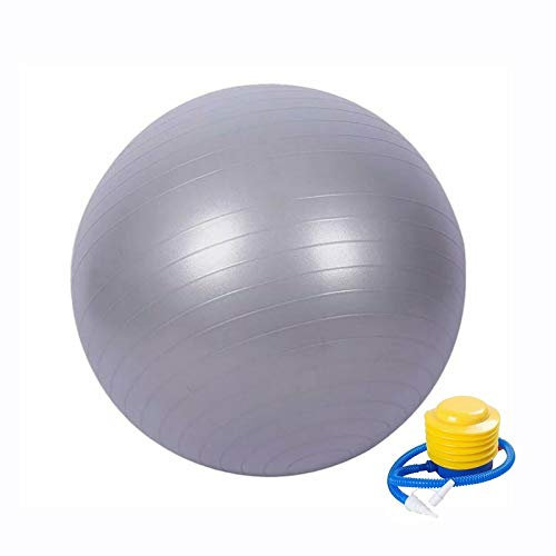 Boolavard Gymnastikball Fitnessball, Anti-Burst-Stabilitätsball mit Schnellpumpe, professioneller Balanceball für Pilates, Yoga, Kernkraft, Geburtsübung (75cm, L, Silber)