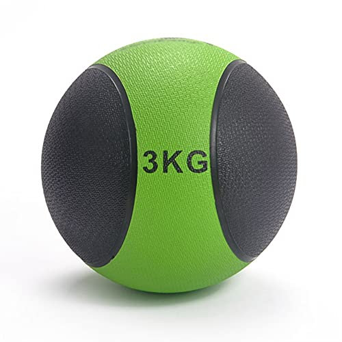ZXQZ Medizinbälle, 1/2/3/4 / 5kg Fitness Gravity Gummiball mit Texturgriff Dead Weight Balls Perfekt für Kraft- Und Konditionstrainingsübungen, Cardio- Und Core-Workouts (Size : 3kg)