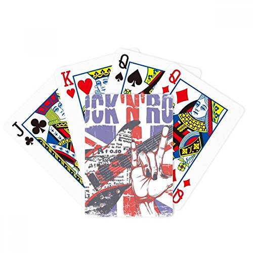 Rock Guitar England Britain Country Flag UK Poker Playing Magic Card Fun Board Game