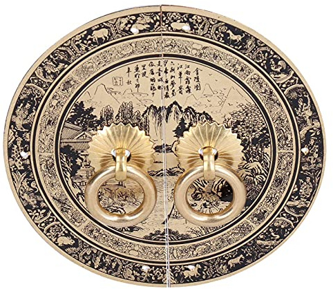 Poignée en laiton, motif d'originalité en laiton 11x11cm poignée antique pour armoires bibliothèques coiffeuses pour meubles anciens chinois