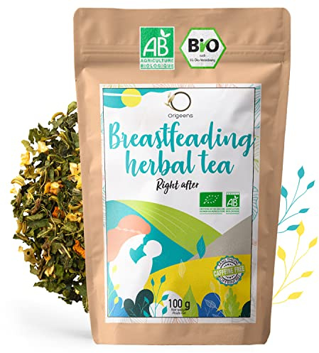 ORIGEENS TISANE ALLAITEMENT BÉBÉ BIO 100g - Infusion Bio Lactation et Digestion - Tisane Fenugrec, Gingembre Curcuma & Citron, Ortie, Moringa