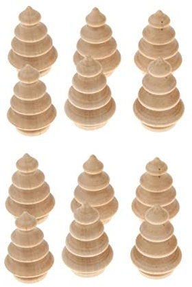 EXCEART 20stücke Holz Weihnachtsbaum Cake Topper Diy Kreativ Für Hochzeitsparty Dekoration Mit Blanko Steckpuppen Für Kuchen Und Geschenkideen
