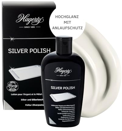 Hagerty Set 2x Silver Polish je 250 ml I Effiziente Silber-Politur für Silber und versilbertes Metall I Polierpaste mit Sofortwirkung für Vasen Rahmen Accessoires Dekoration I für erneuerten Glanz