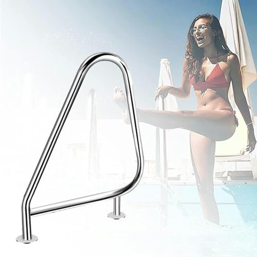 BTURYT Main Courante de Piscine Main Courante de Piscine pour piscines creusées, Garde-Corps de Piscine en Acier Inoxydable 304, Main Courante de Piscine avec Tous Les Accessoires Tube INOX
