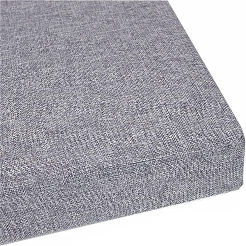 Zoomlie 2-Sitzer-Bankkissen, Essbankkissen mit hochdichtem 50D-Schaumstoff, Schaukelsitzkissen für Garten, Terrasse, Innen- und Außenbereich, 90 x 40 x 5 cm, Hellgrau
