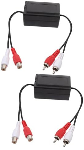 Angoily 2stücke Ground Isolator Für Auto Audio Rauschfilter Eliminierung Von Brummgeräuschen Installieren Kompatibel Mit Verschiedenen Fahrzeugmodellen Und Audiosystemen
