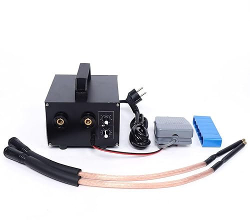 Soldadora por puntos de 6,7 kW, batería de 220 V, 0-100 A de corriente ajustable, soldador de puntos profesional, portátil, salida de 1600 A, soldador de punto ajustable para chapa de níquel de
