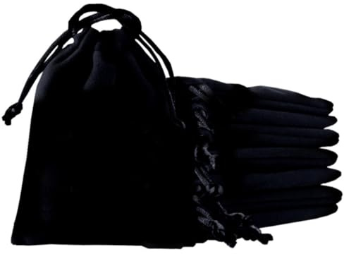 GreatRise 10 Stück 30x40cm Samtbeutel Schwarz Schmuckbeutel mit Kordelzug | Weicher Samt, Geschenkbeutel für Hochzeit, Weihnachten, Party, Süßigkeiten, Schmuck und Geschenk-Verpackung, Wiederverwendbar