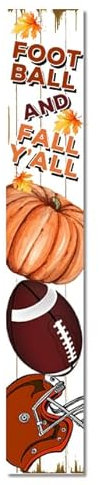 Horienteeon Großes vertikales Herbst-Veranda-Dekor aus Holz, Happy Fall Y'all, stehendes Schild Happy Fall Harvest, Veranda-Schild, Wandschild für Thanksgiving, Herbst, Hof, Türdekoration, 20 x