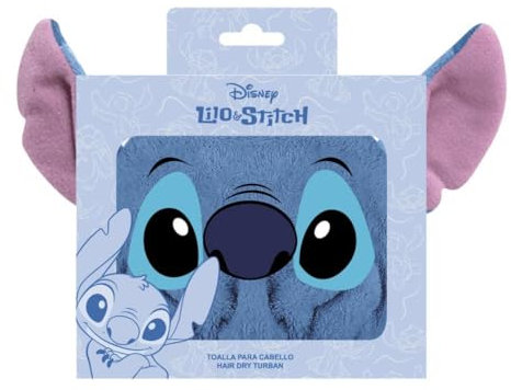 CERDÁ LIFE'S LITTLE MOMENTS | Toalla para Cabello Stitch Secado Rápido y Suave | Toalla Stitch Deal para Mujeres y Niñas Absorbente y Antideslizante