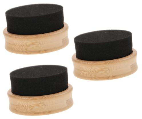 TOPBATHY 3pcs Ergonomic Wooden Sponge Brush for Cutting Board Oil Danish Oil Applicator Kitchen Utensil Applicator