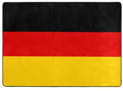 WZYWHJ Teppiche, Wohnzimmer-Fußmatten, Läufer, rutschfest, Kinderzimmermatte, Spielteppich, 203,2 x 147,3 cm, Aufdruck der deutschen Flagge