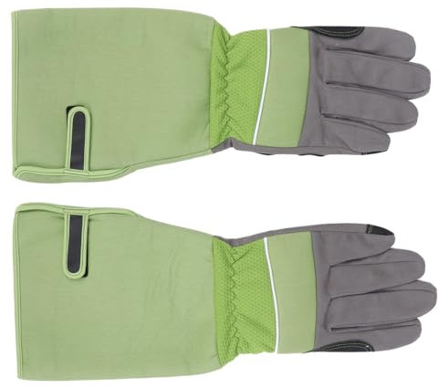 ANKROYU 1 Paar Gartenhandschuhe, Oxford-Stoff-Gartenschutzhandschuhe, stichsichere Gartenschutzhandschuhe mit Unterarmschutz für Gartenarbeit