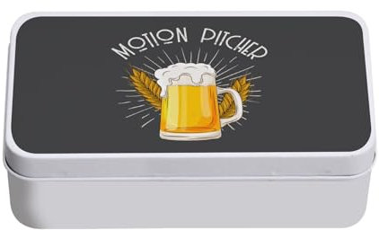Fabulous Aufbewahrungsbox aus schwarzem Metall – Motion Pitcher Bar Beer Cinema Party – 11 x 18,5 x 5,5 cm – Aufbewahrungsbox, Schlüssel, Werkzeug, Lunchbox, Zucker, Kekse