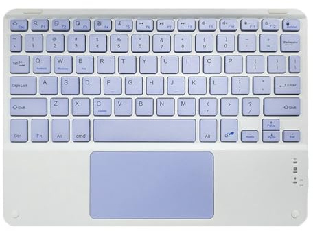 Jasaly Tastiera Bluetooth Touchpad da 10 Pollici Compatibile con, IPadOS, Android, Viola