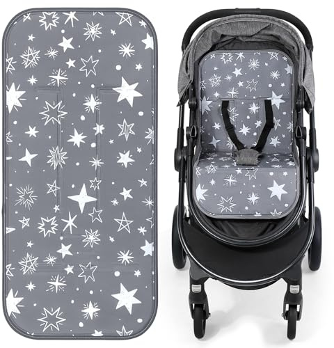 Orzbow Reversible Stroller Cooling Pad | Solid-Gel Baby Cooling Pad for Stroller, High Chair, Bassinet, Crib | Water-Resistant and Comfortable Seat Liner, Keep Baby Cool in Summer Essentials, Gray
