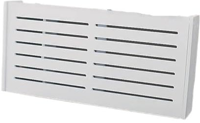 ZFIHAV Router Storage Box Wall Shelf Hanging Wireless WIFI Router Storage Box Wire Board Storage Power Strip Protection Shell For Office(White Shutter,XL 24x51.5x9cm)