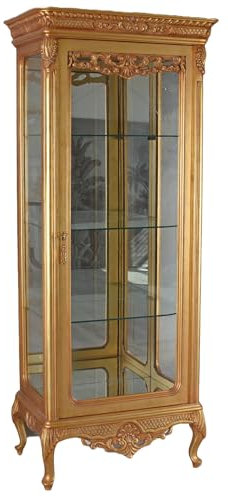 Barock vitrinskåp antikt monter barockskåp guld glasvitrinskåp cat910 Palazzo exklusiv